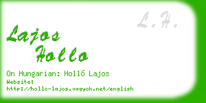 lajos hollo business card